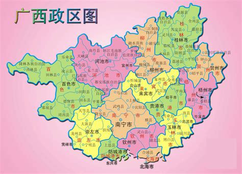 廣西地圖|广西壮族自治区地图全图